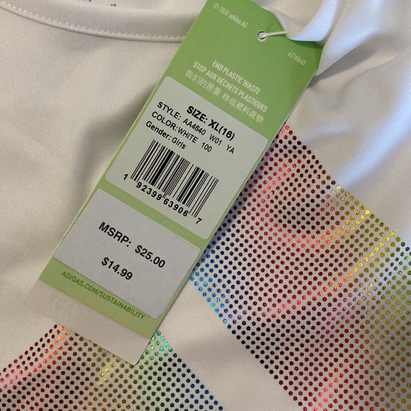 Adidas Youth XL Primegreen tee - Picture 5 of 5